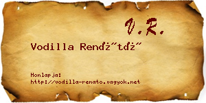 Vodilla Renátó névjegykártya