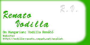 renato vodilla business card