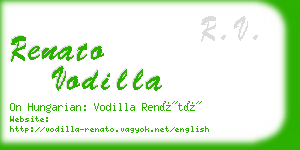 renato vodilla business card